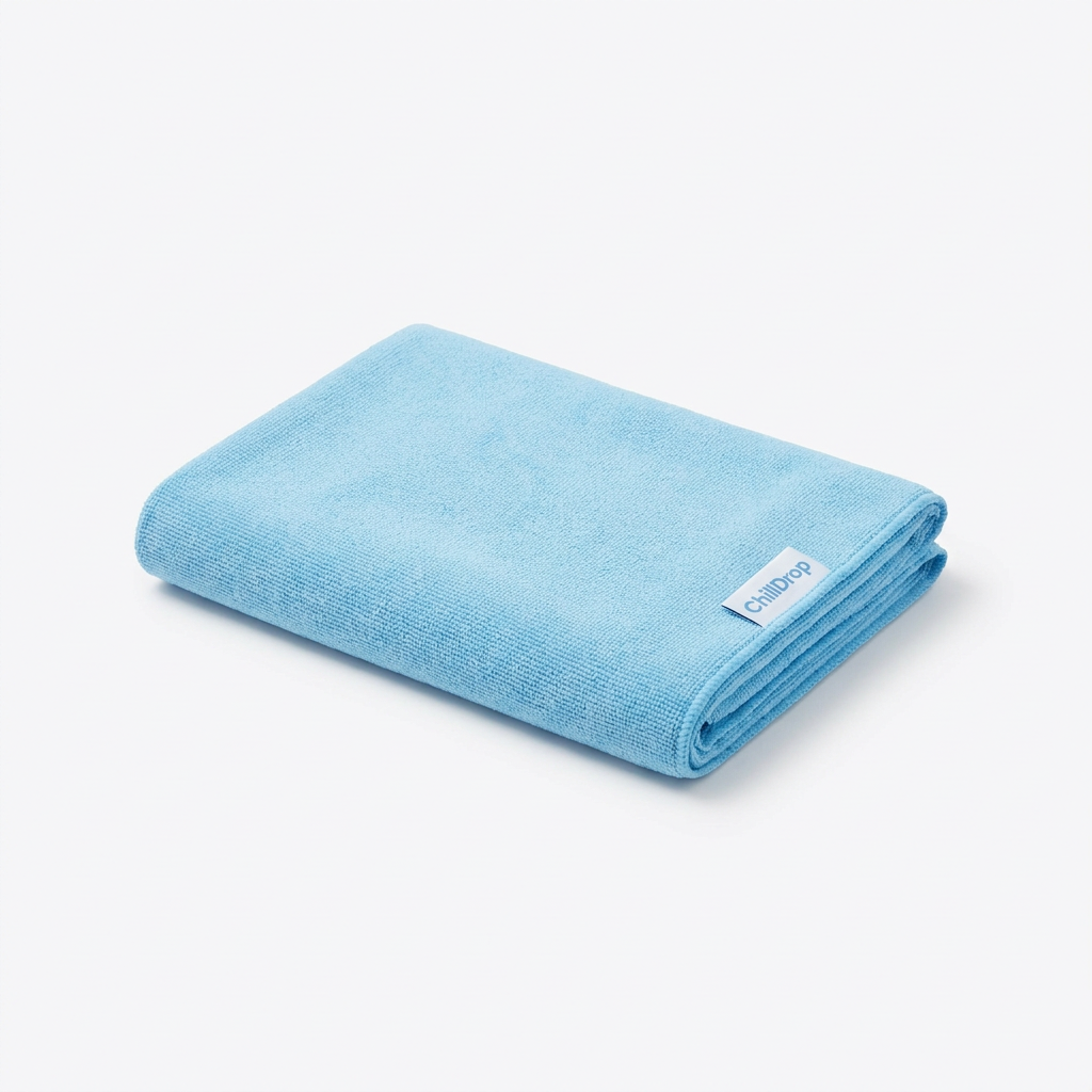 ChillDrop Instant Cooling Towel — Wet, Wring and Go (30x100cm, Ice Blue)