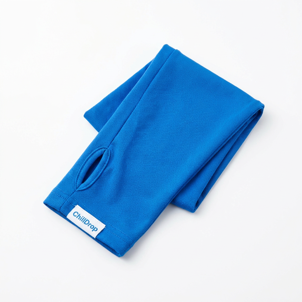 ChillDrop UPF 50+ Cooling Arm Sleeves — Instant Cool and UV Protection (1 Pair, Ice Blue)