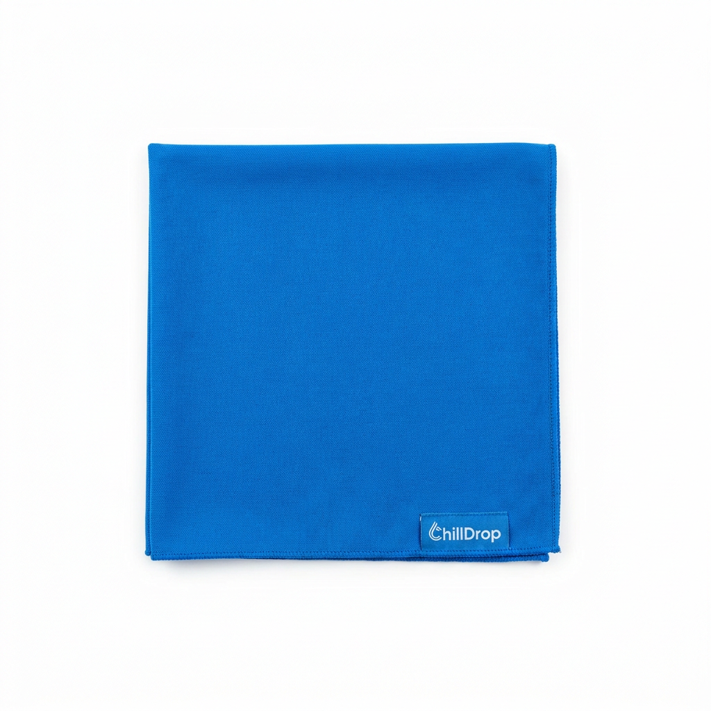 ChillDrop Instant Cooling Towel — Wet, Wring and Go (30x100cm, Ice Blue)